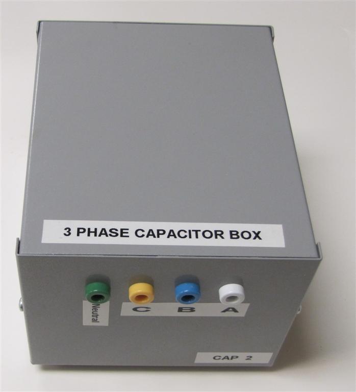 Three-phase capacitor box